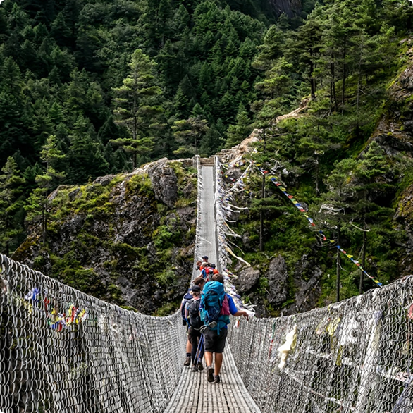 Suspension bridge in Tibet